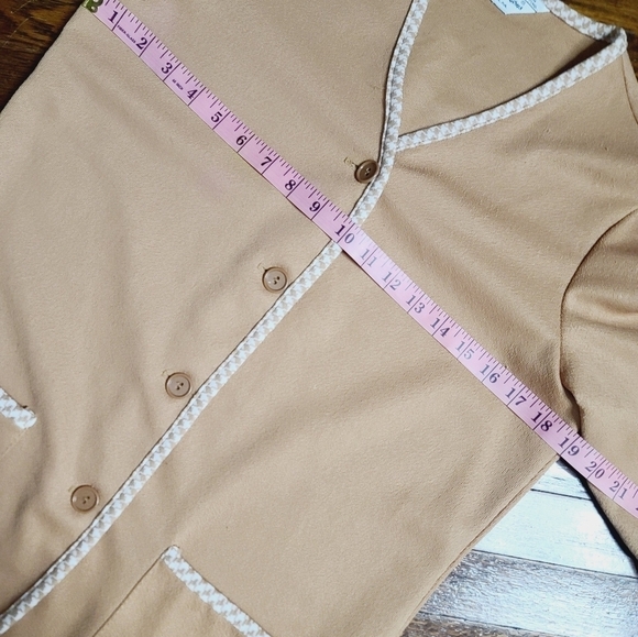 Vintage 60s 70s Mid Century Brown Houndstooth Trim Jacket Mod Retro - Picture 8 of 13